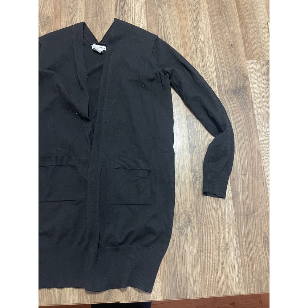Sweet Romeo Sweater, Women's Size Small, Black, Open Cardigan, Pockets - Picture 4 of 9
